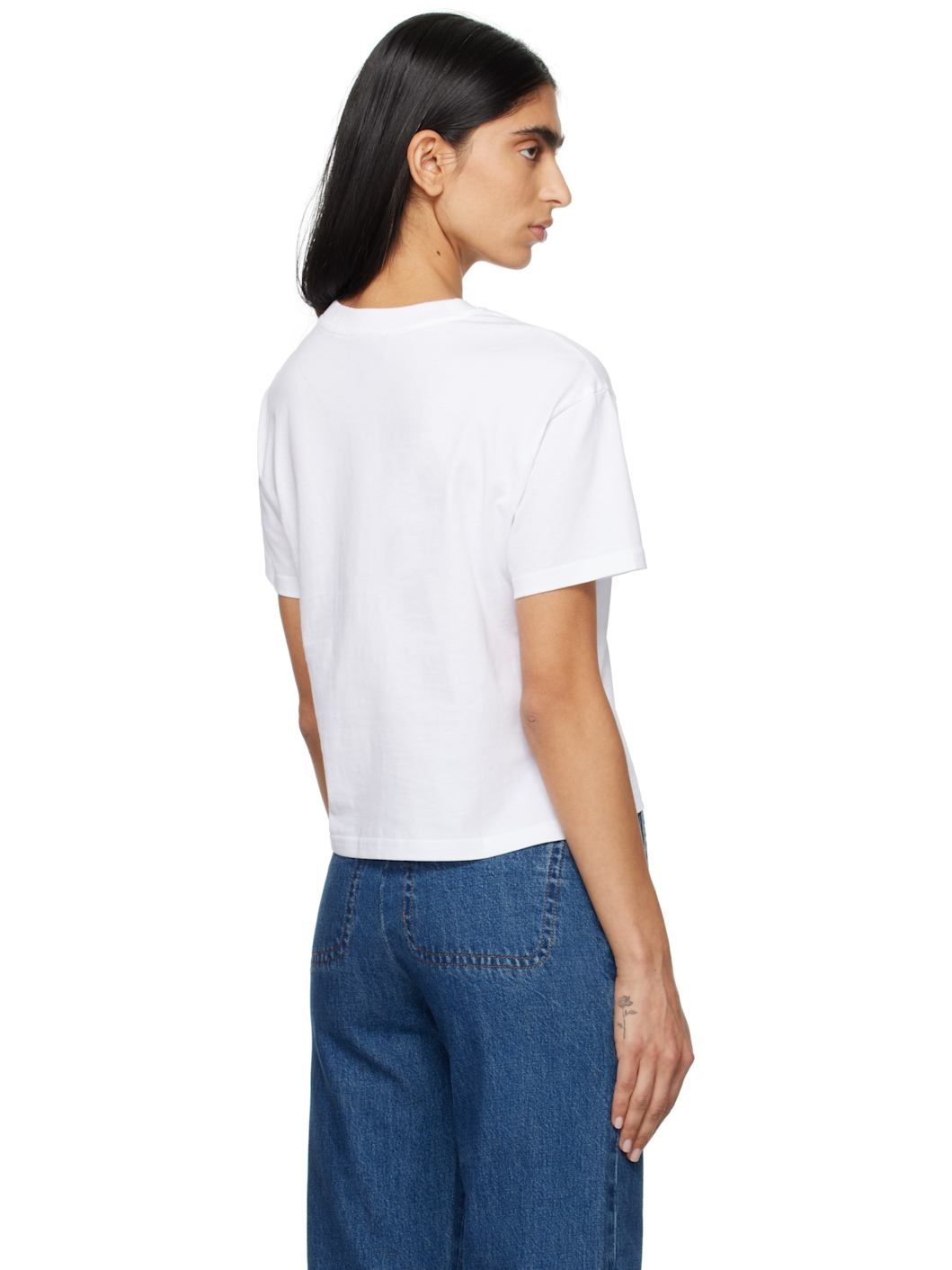 White Boxy Micro Logo T-shirt - 3