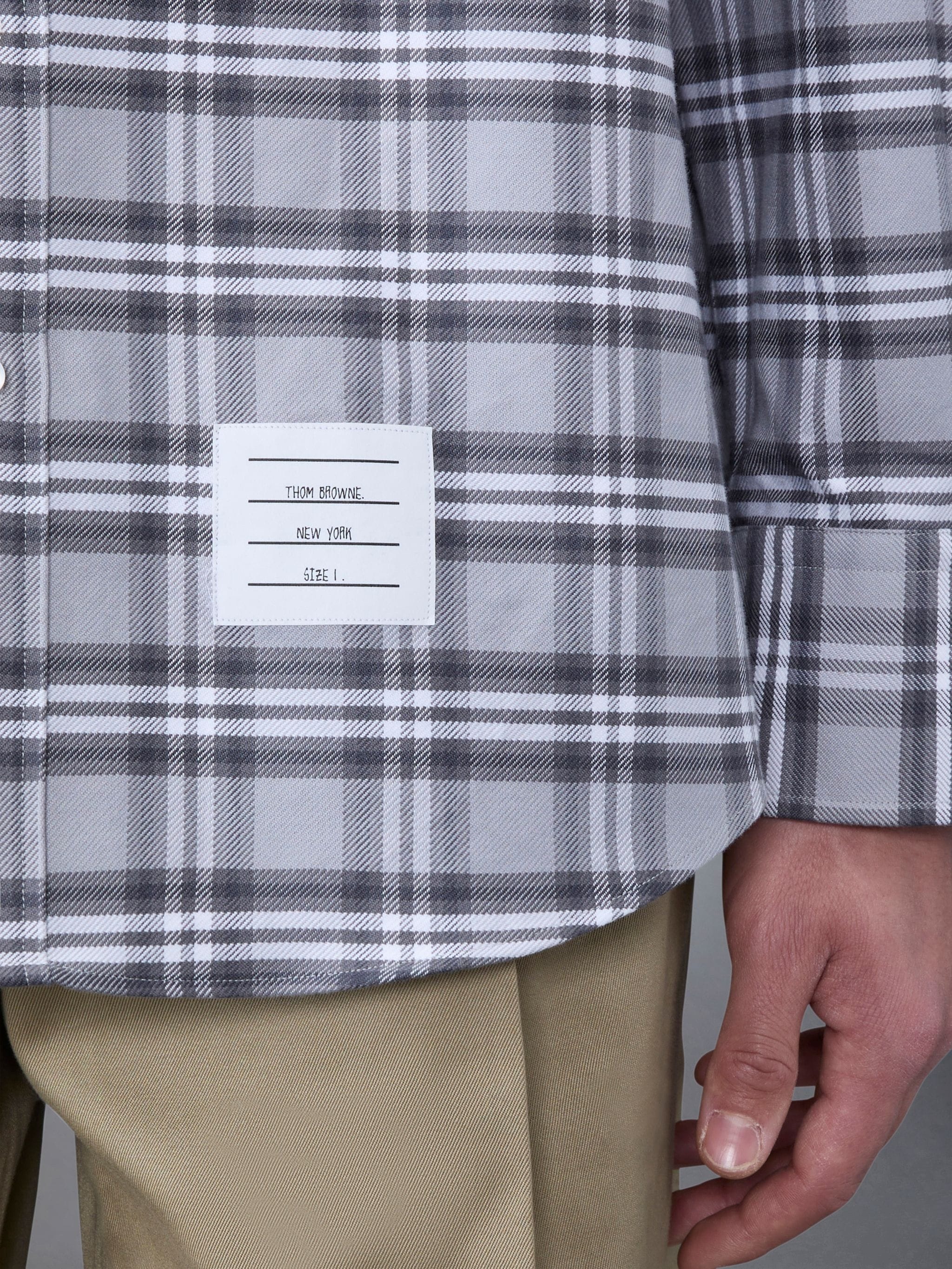 Prince of Wales Check Twill Armband Oversized Shirt - 6