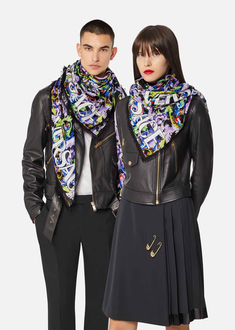 VERSACE Baroccoflage Print Scarf outlook