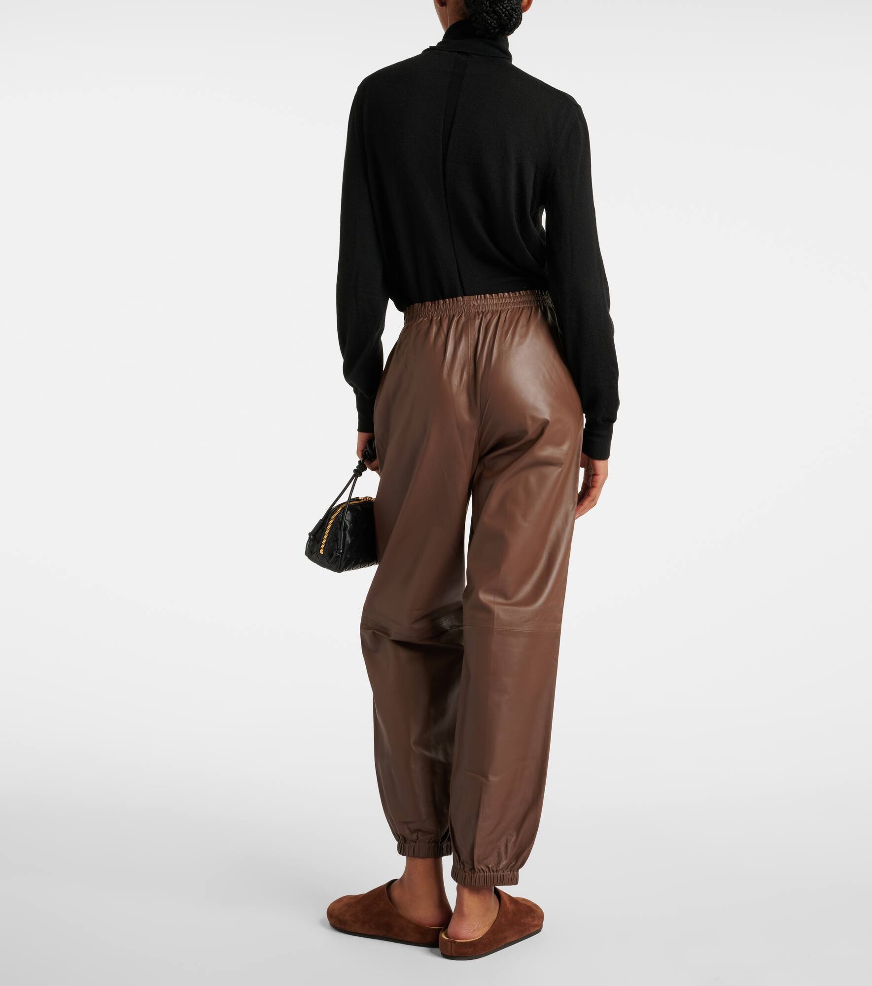 Leather sweatpants - 3