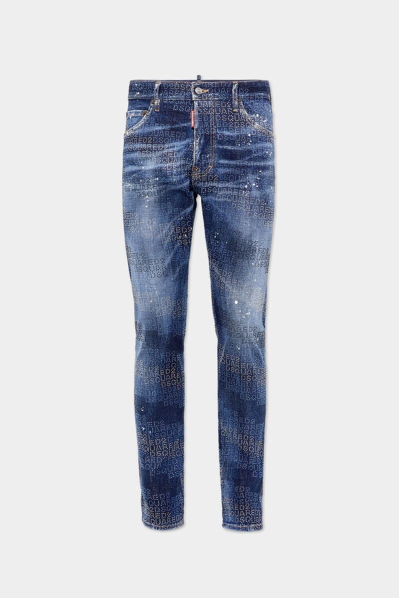 ALLOVER DSQUARED2 CRYSTALS WASH COOL GUY JEANS - 1