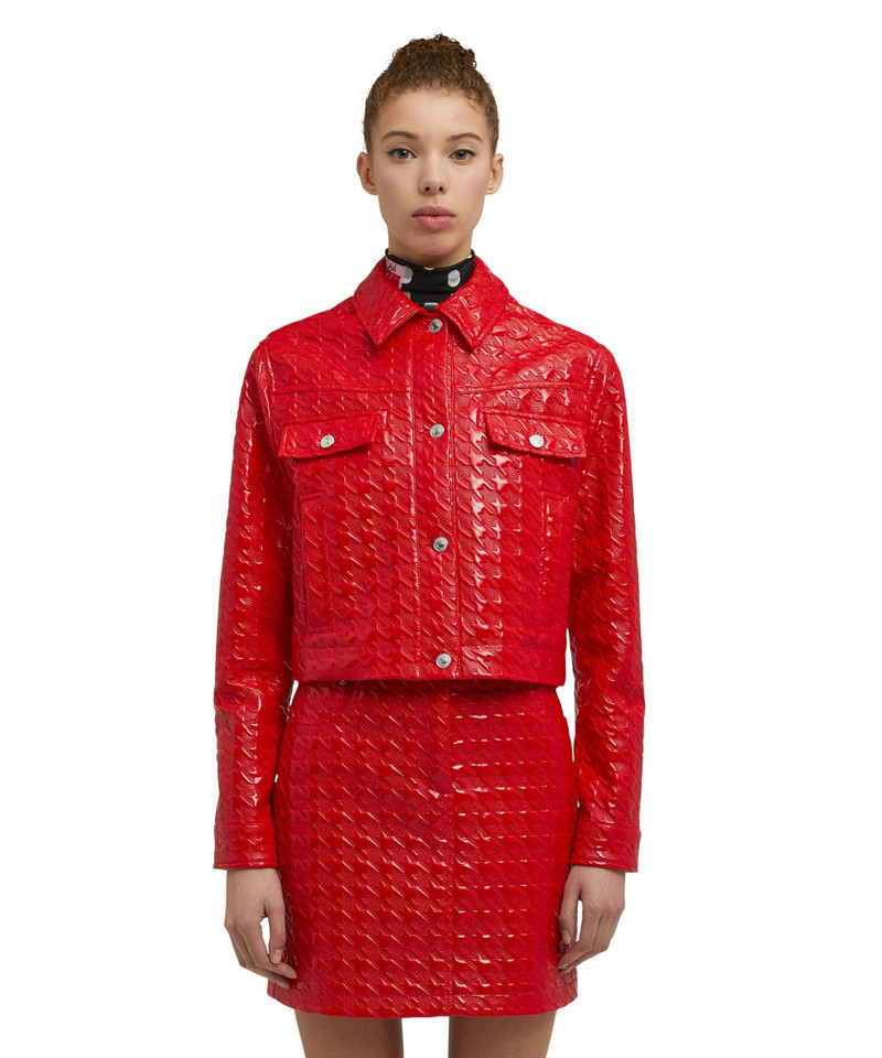 MSGM Jacket with "Embossed Houndstooth Check Vinyl" outlook