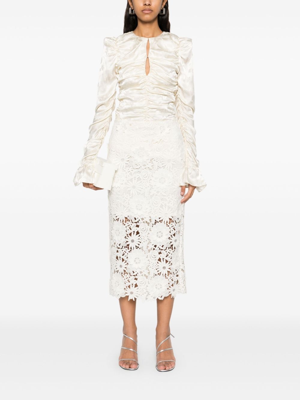 3D lace pencil skirt - 2