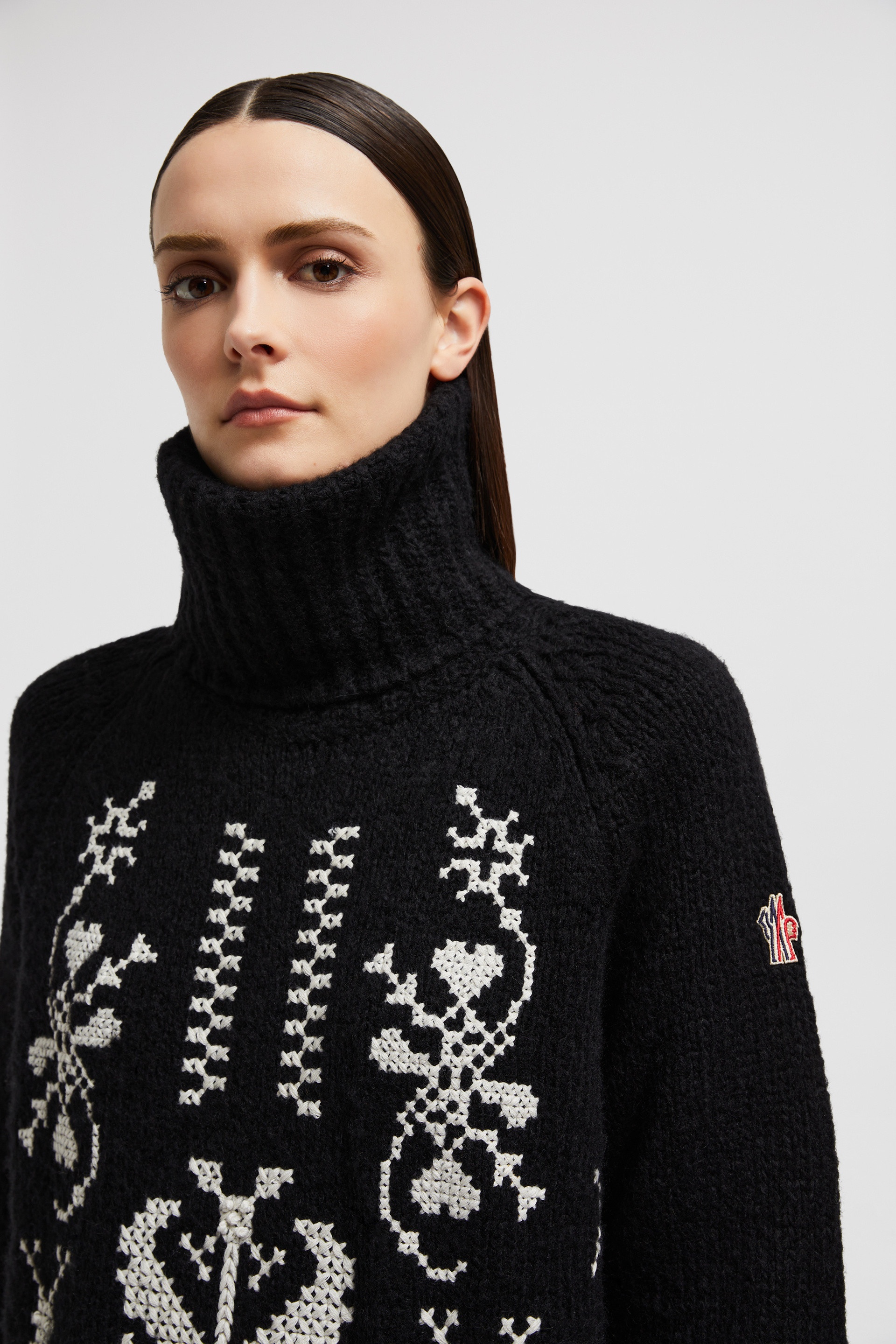 Hand-Embroidered Alpaca & Wool Turtleneck Sweater - 4