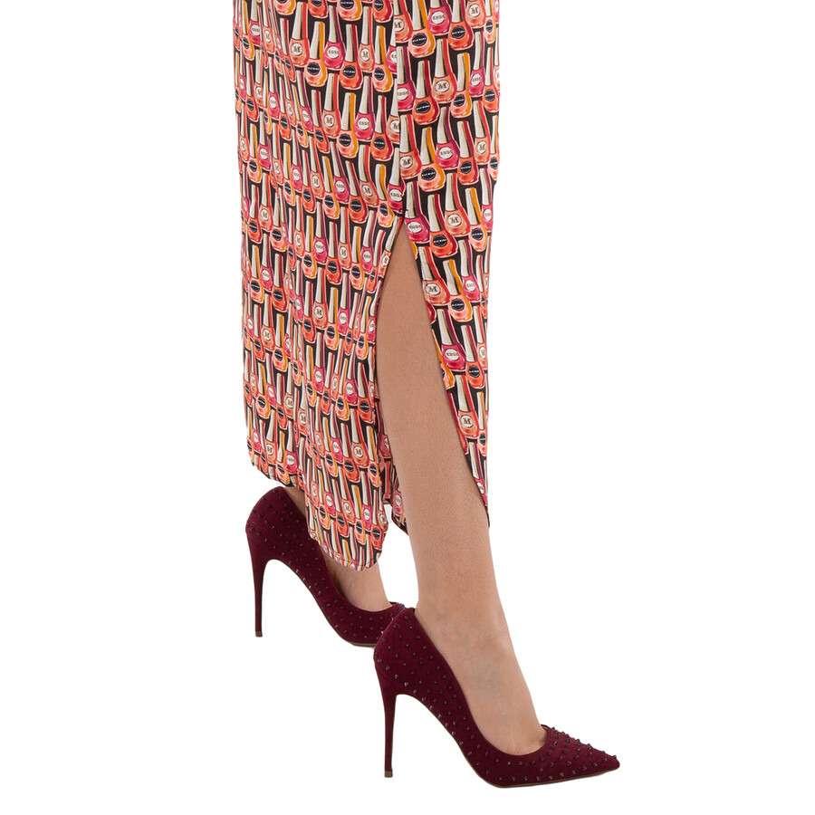 Max Mara Ladies Salmon Quark Nail Polish Prints Pants - 4
