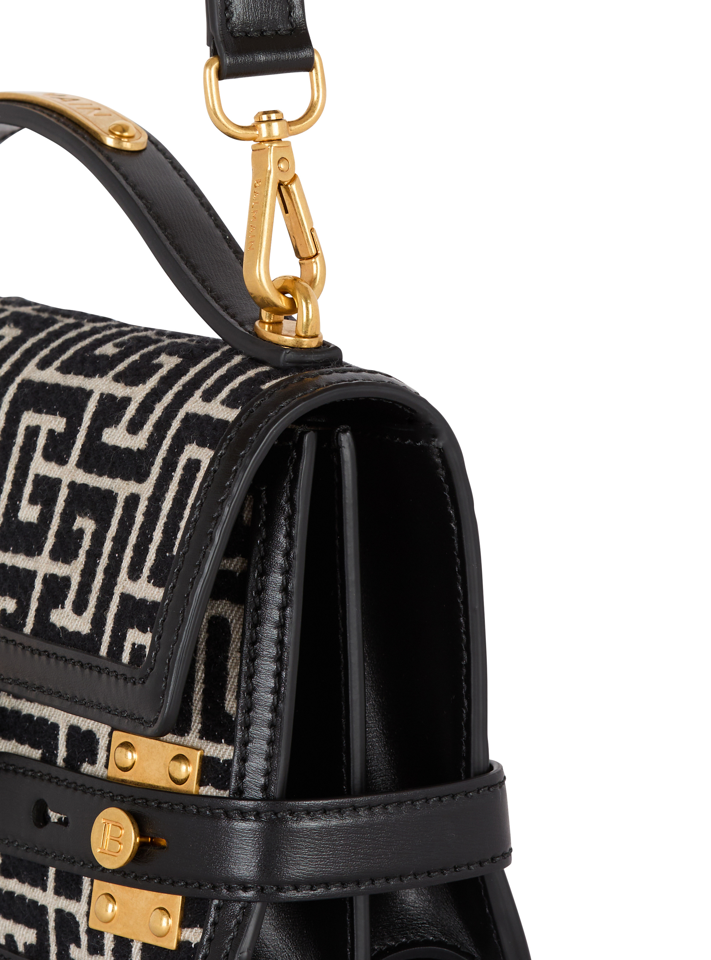 B-Buzz Shoulder 24 bag in calfskin and PB jacquard canvas - 5