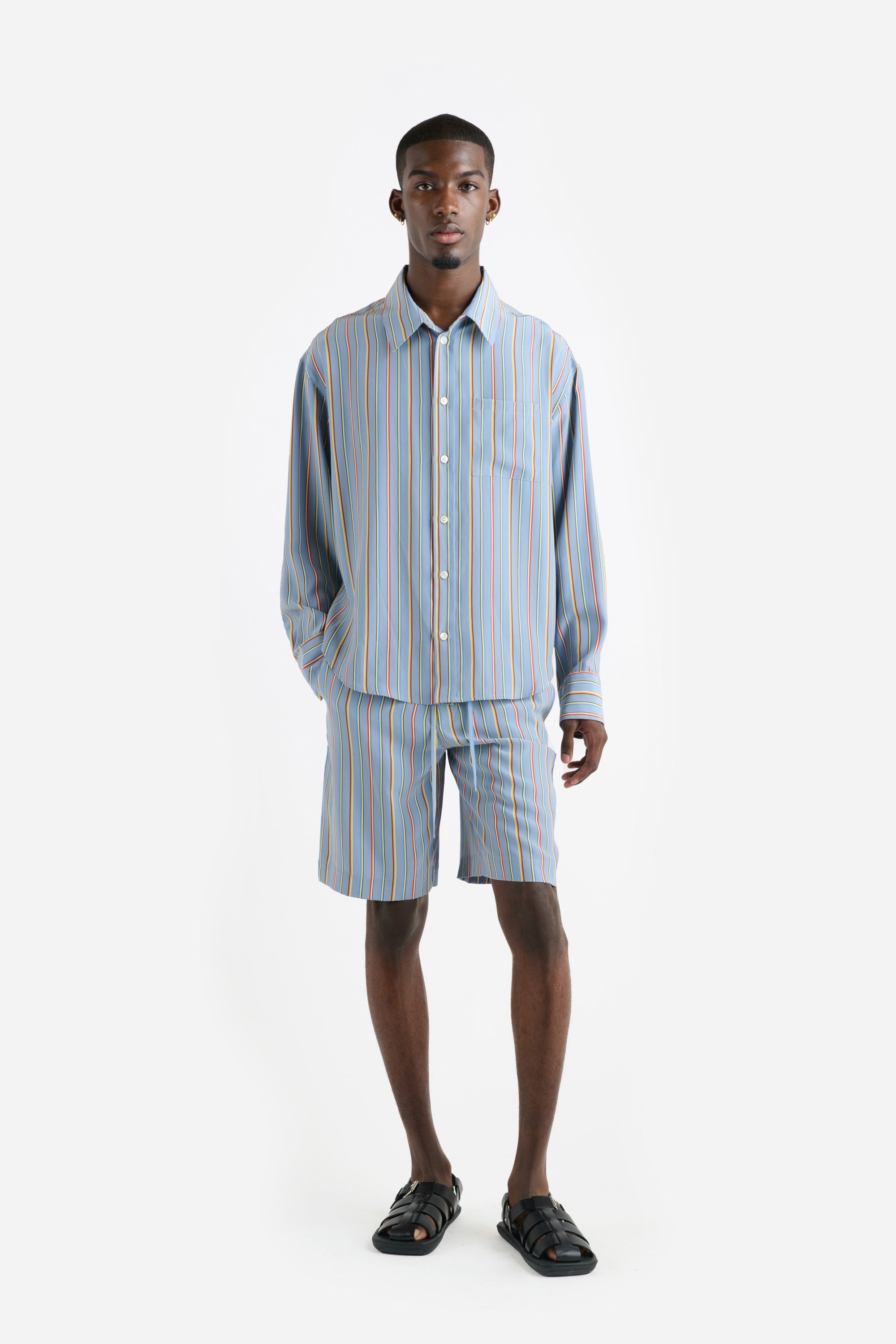 STRIPE JACQUARD BALL SHORT - 2