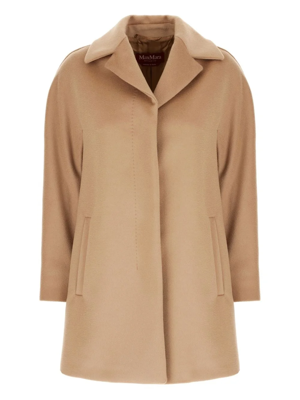 camel wool coat - 1