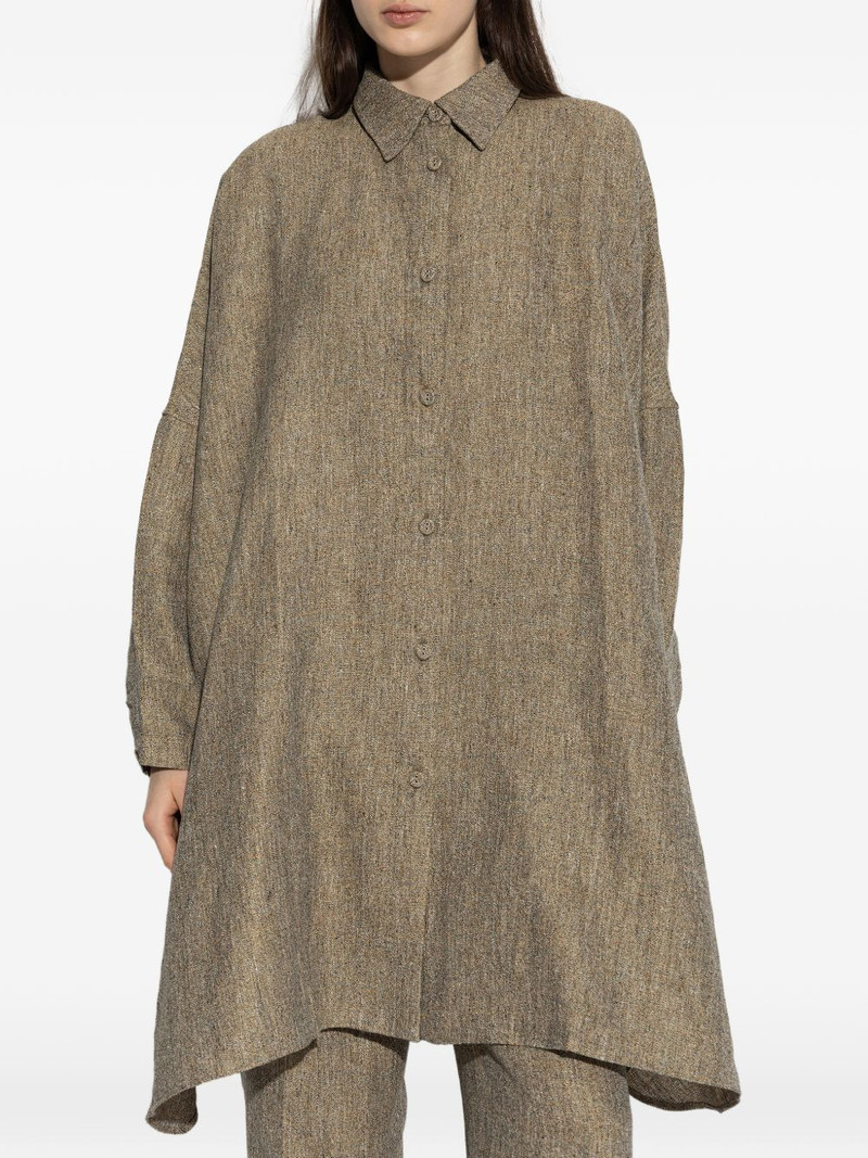 button-fastening linen shirt 3
