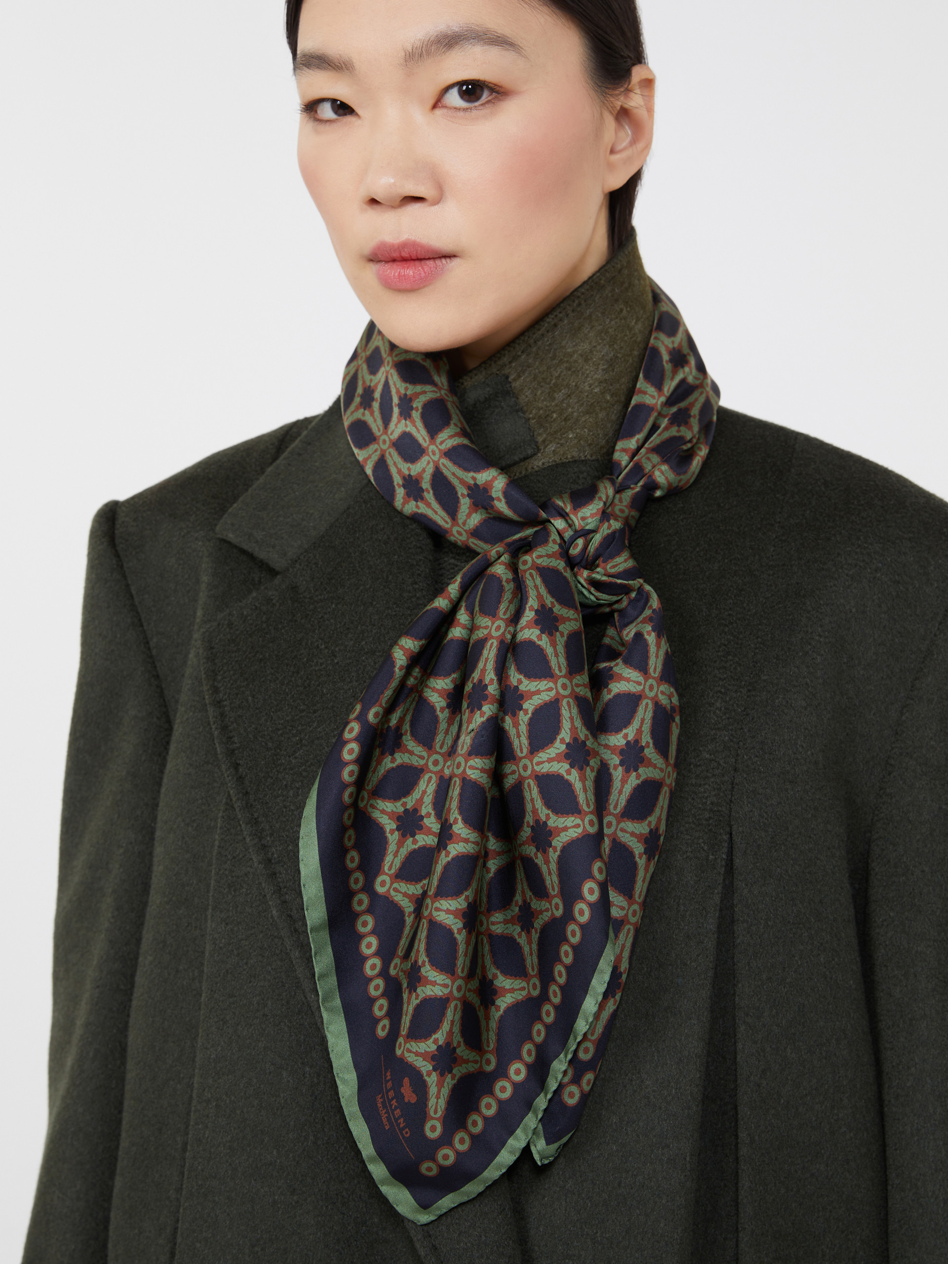 ONESTONEW Printed silk twill scarf - 4