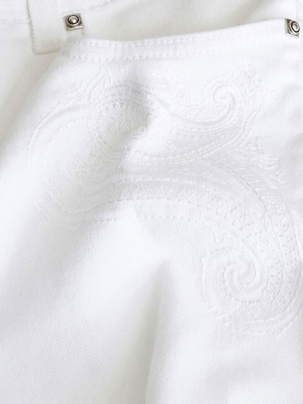 embroidered straight-leg jeans - 5