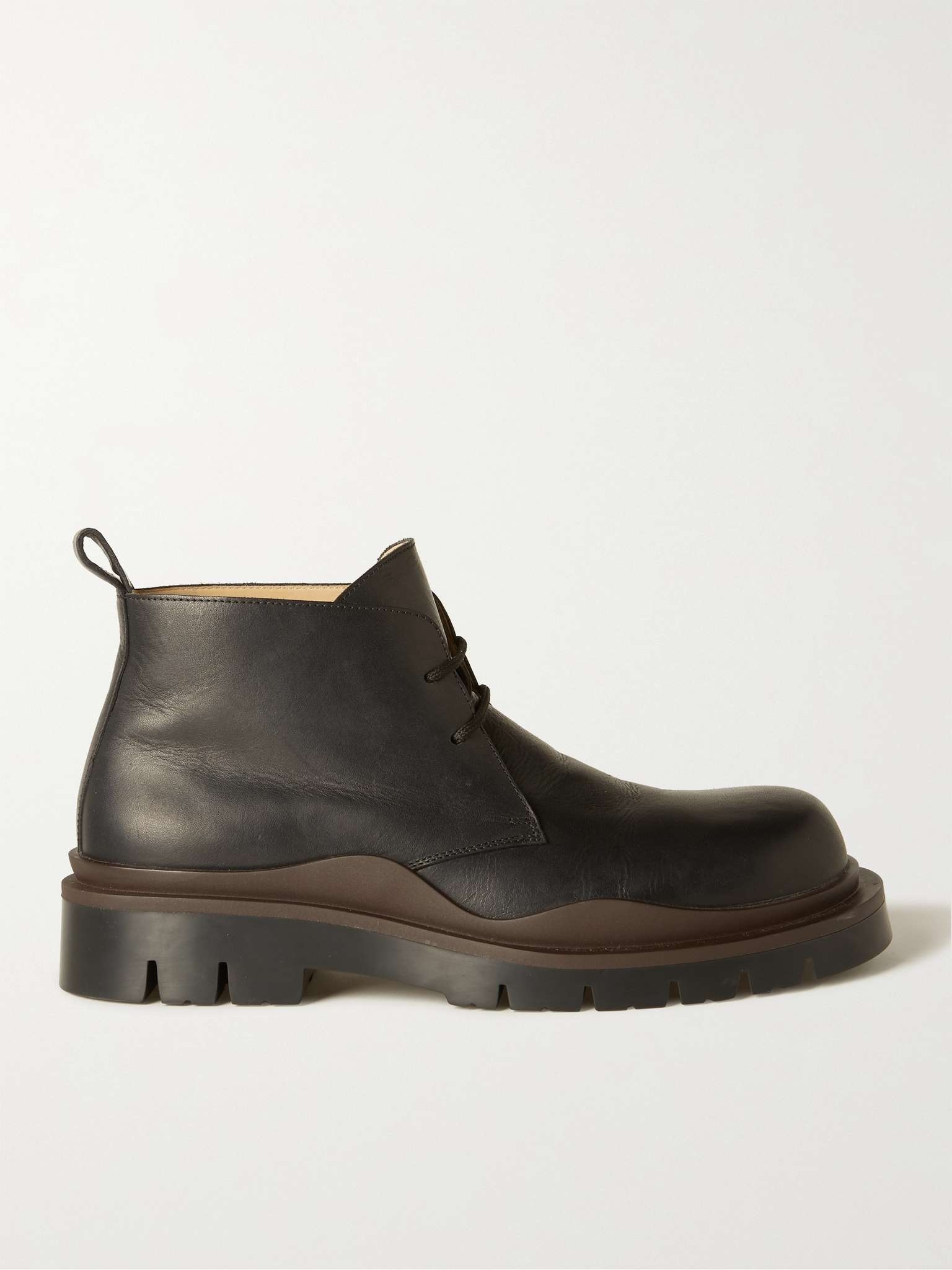 The Tire Rubber-Trimmed Leather Desert Boots - 1