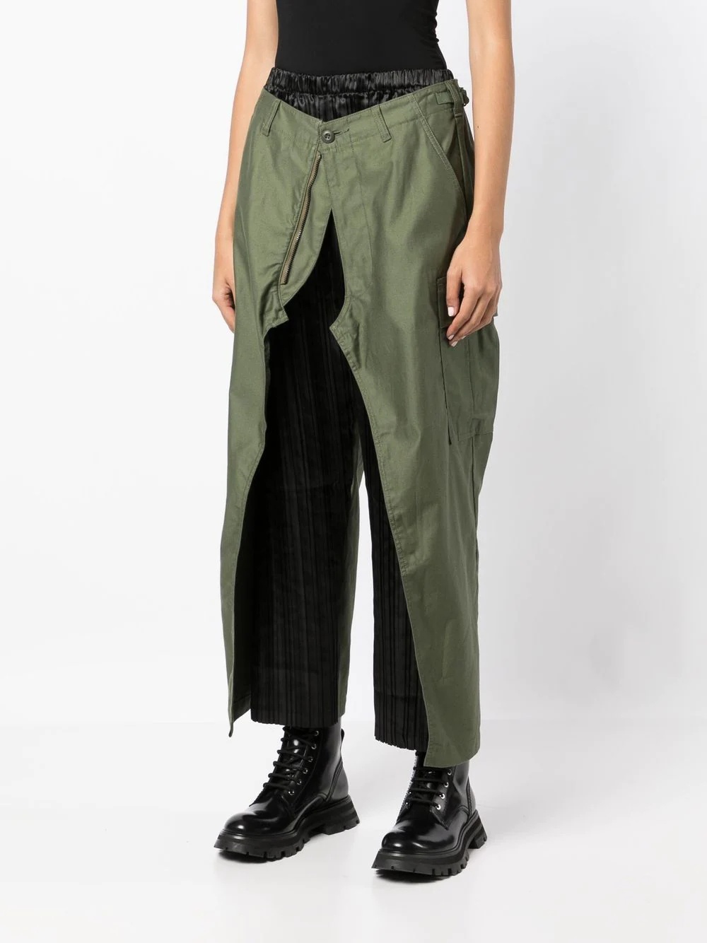 layered cargo trousers - 3