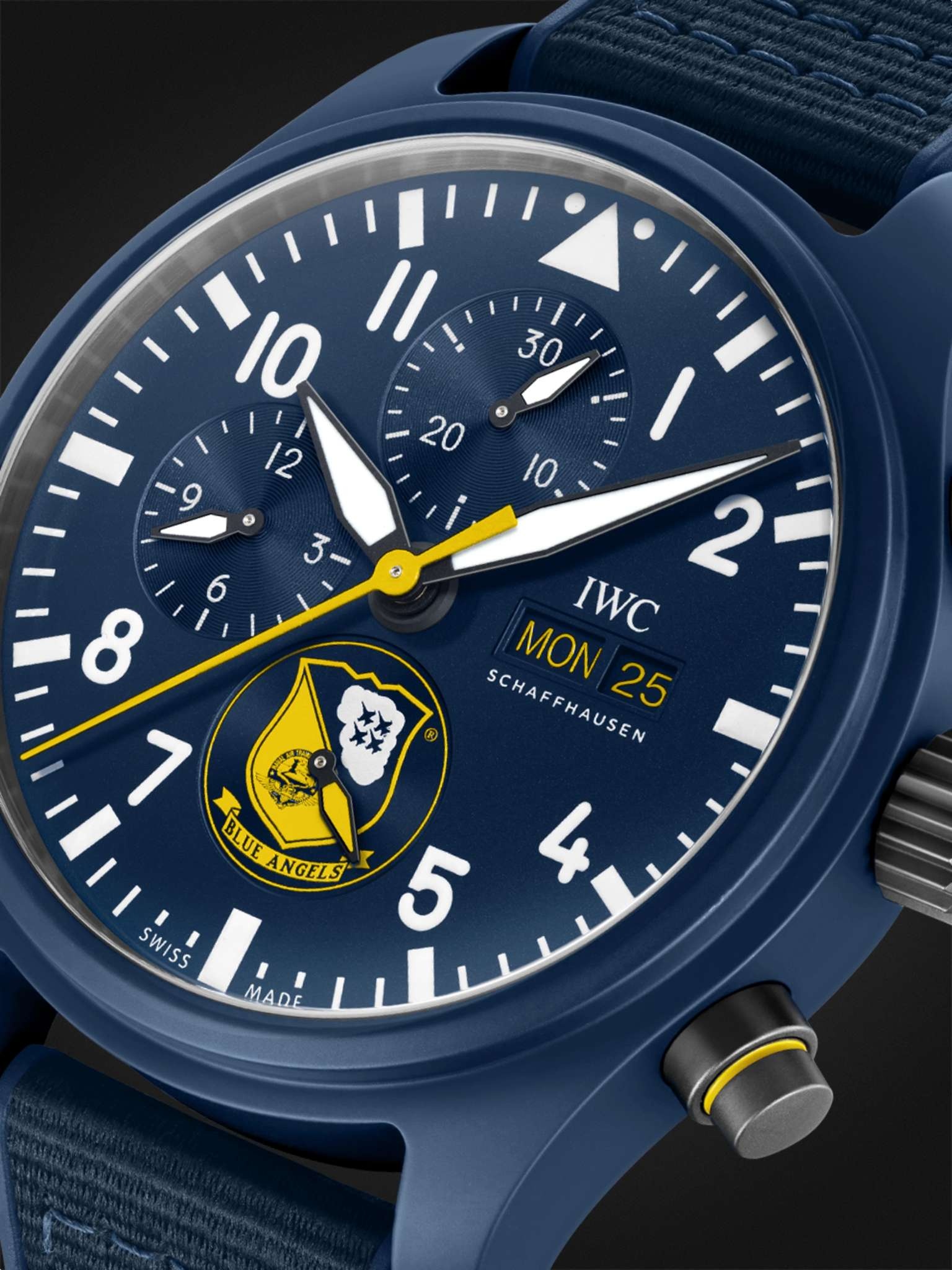 Pilot's Blue Angels II Limited Edition Automatic Chronograph 44.5mm Ceramic and Textile Watch, Ref.  - 4