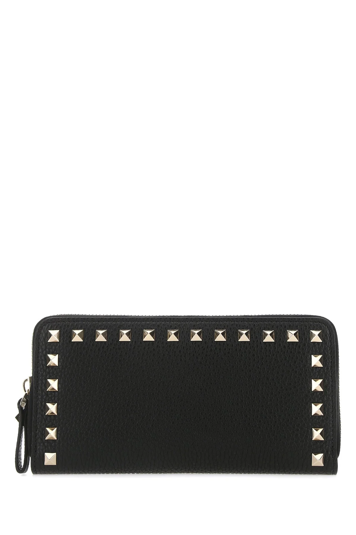 Black leather Rockstud wallet - 1