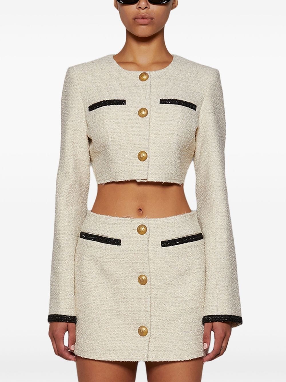 cropped tweed jacket - 3