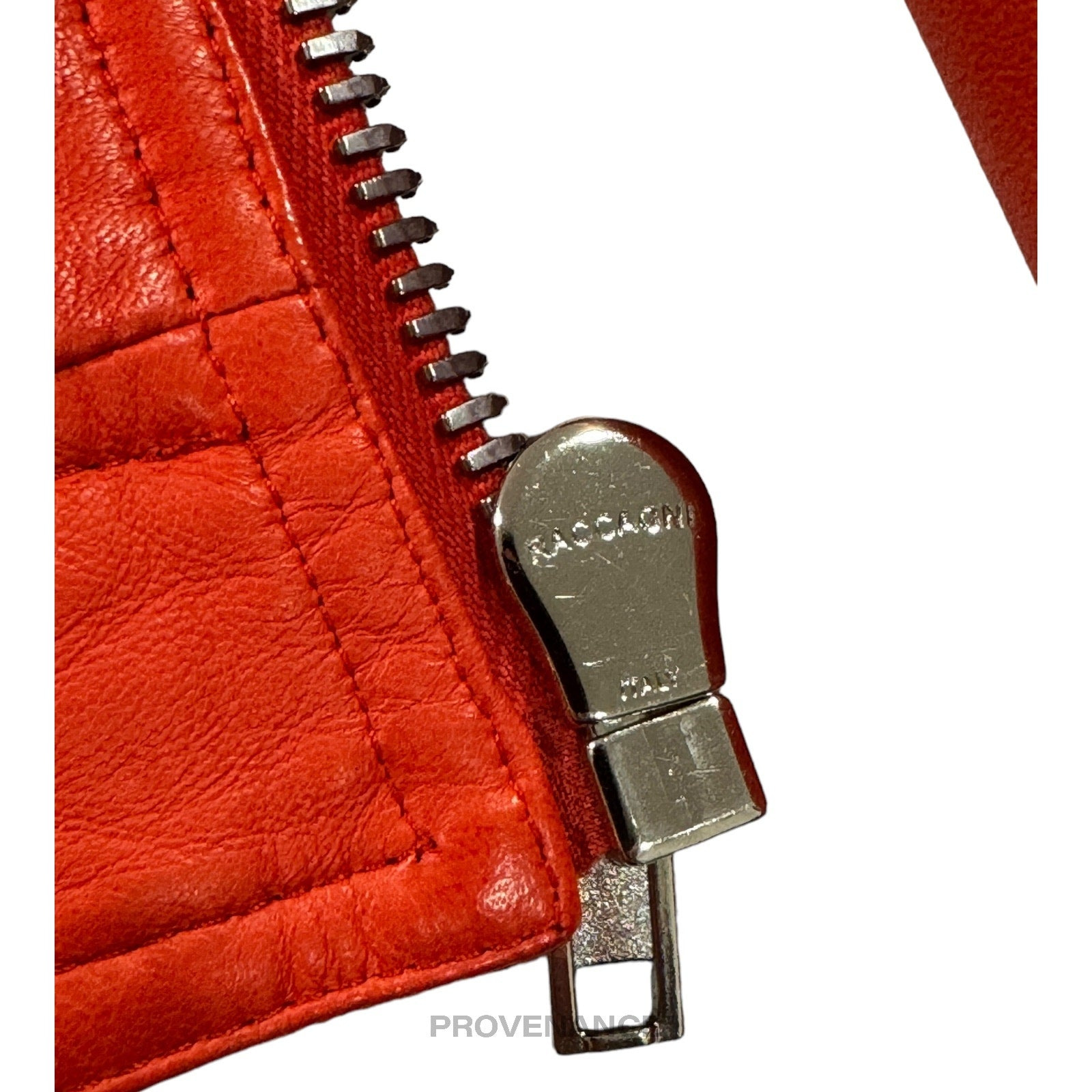 Rick Owens Walrus Intarsia Leather Jacket - 50 Red - 13