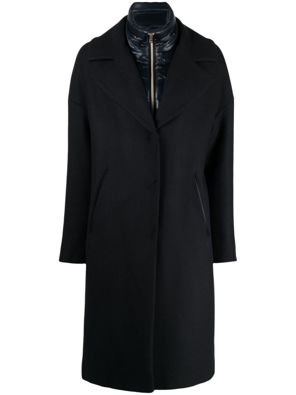 panelled mid-length coat - 1