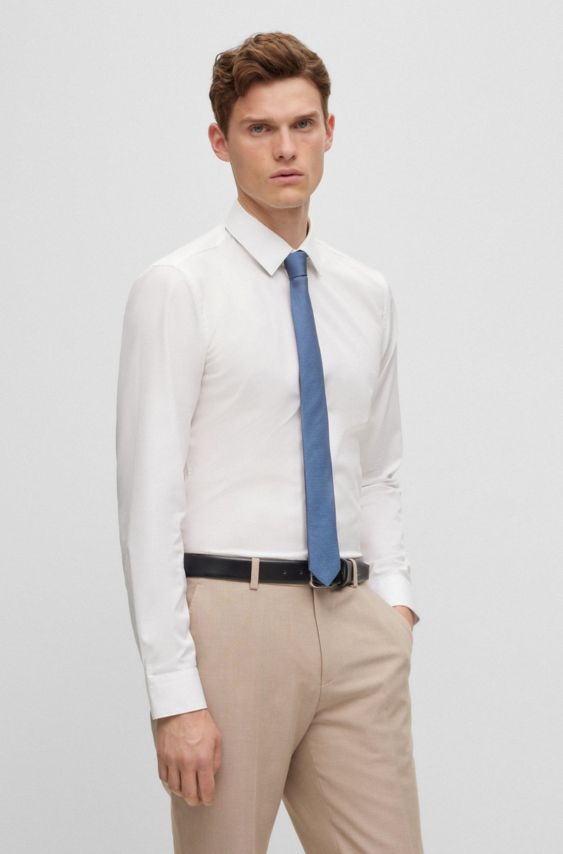 BOSS MICRO-PATTERNED TIE IN PURE SILK outlook