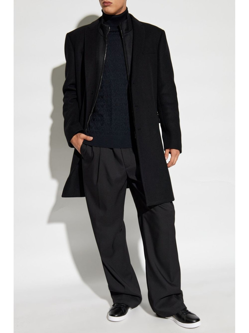 EMPORIO ARMANI single-breasted coat outlook