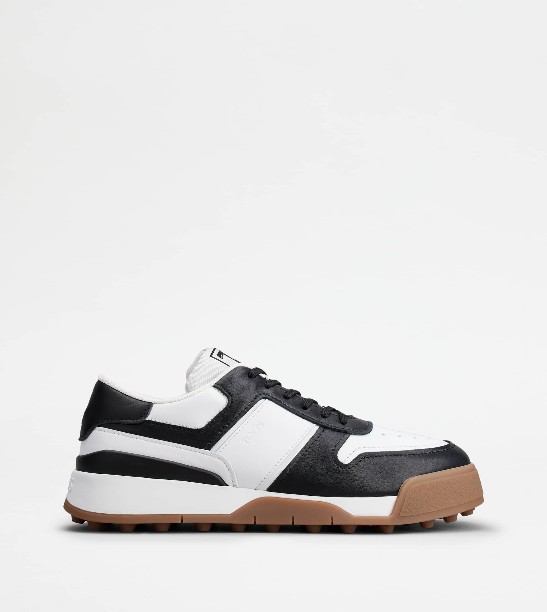 TOD'S SNEAKERS IN LEATHER - WHITE, BLACK - 1