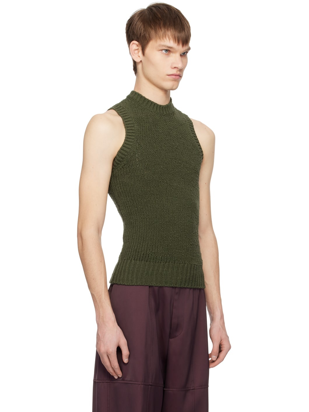 Green Crewneck Tank Top - 2