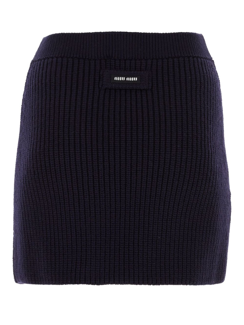 ribbed-knit wool miniskirt - 2
