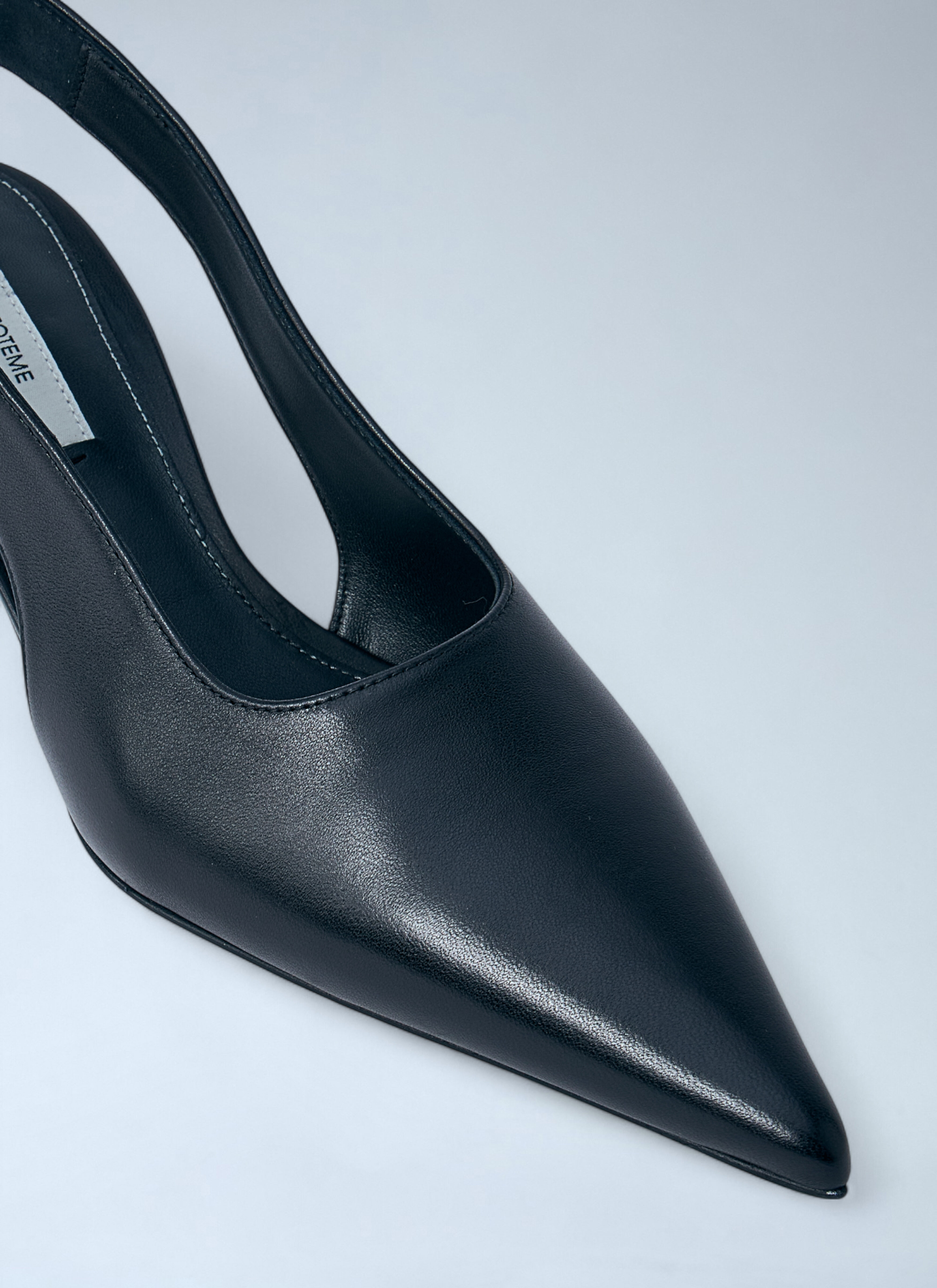 Classic Leather Slingback Heels - 3