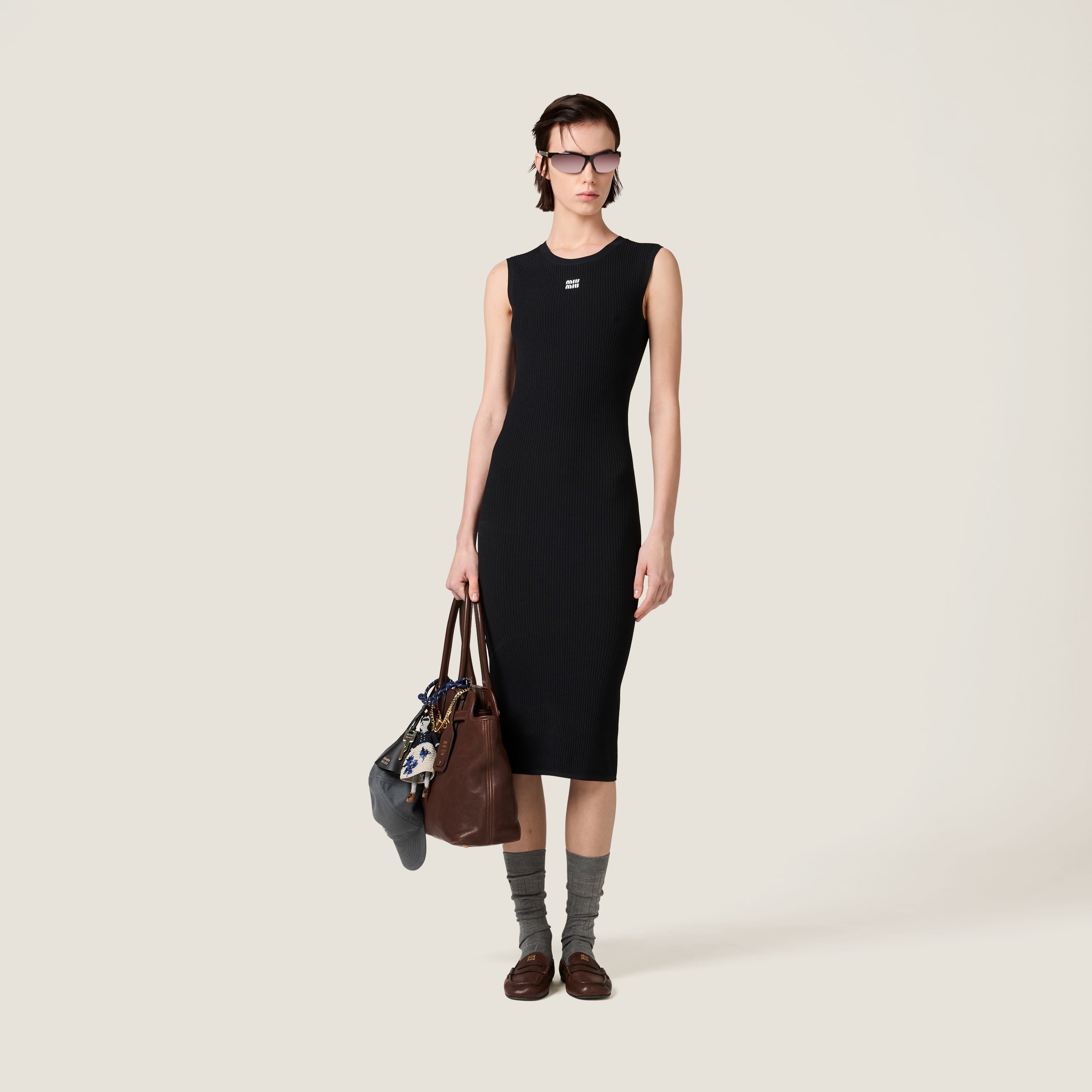 Viscose round-neck dress - 2