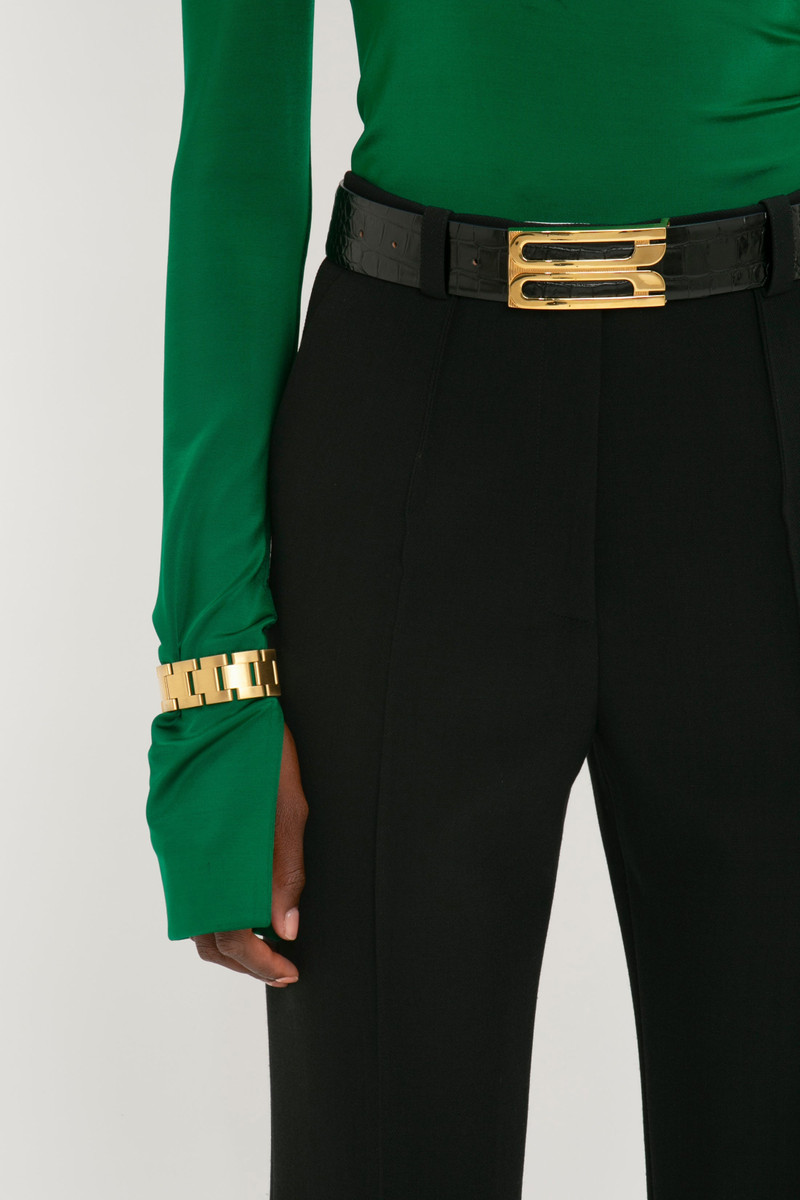 Cropped Kick Trouser In Black 5
