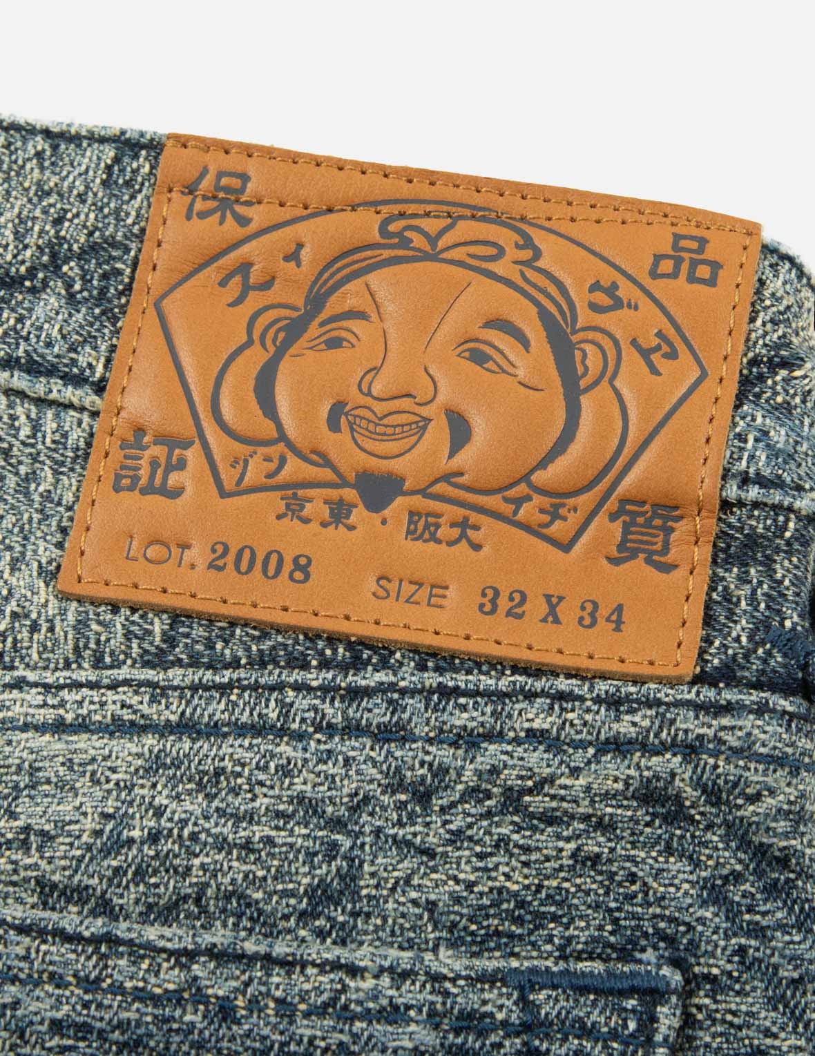 Washed Seagull Embroidery Regular Straight Fit Jeans #2008 - 9