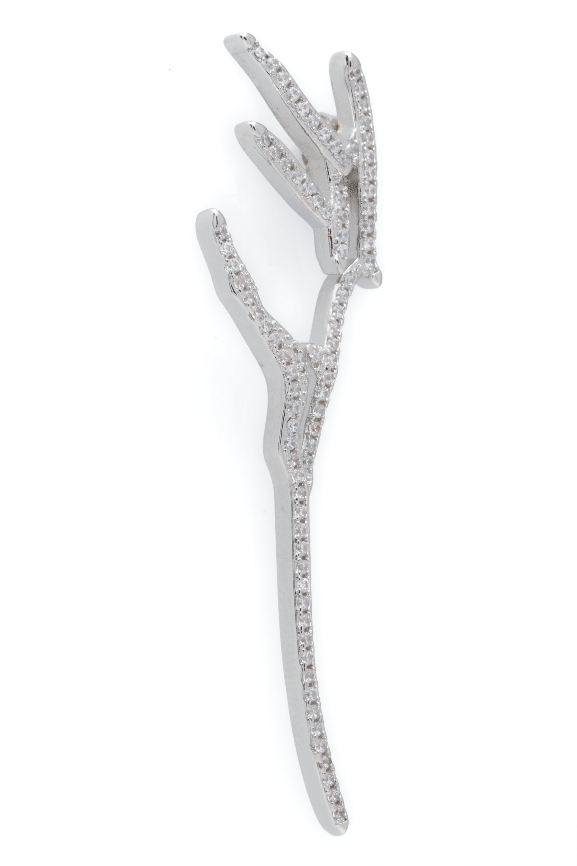 CRYSTAL CLEAR PAVE WING EARRINGS - 3