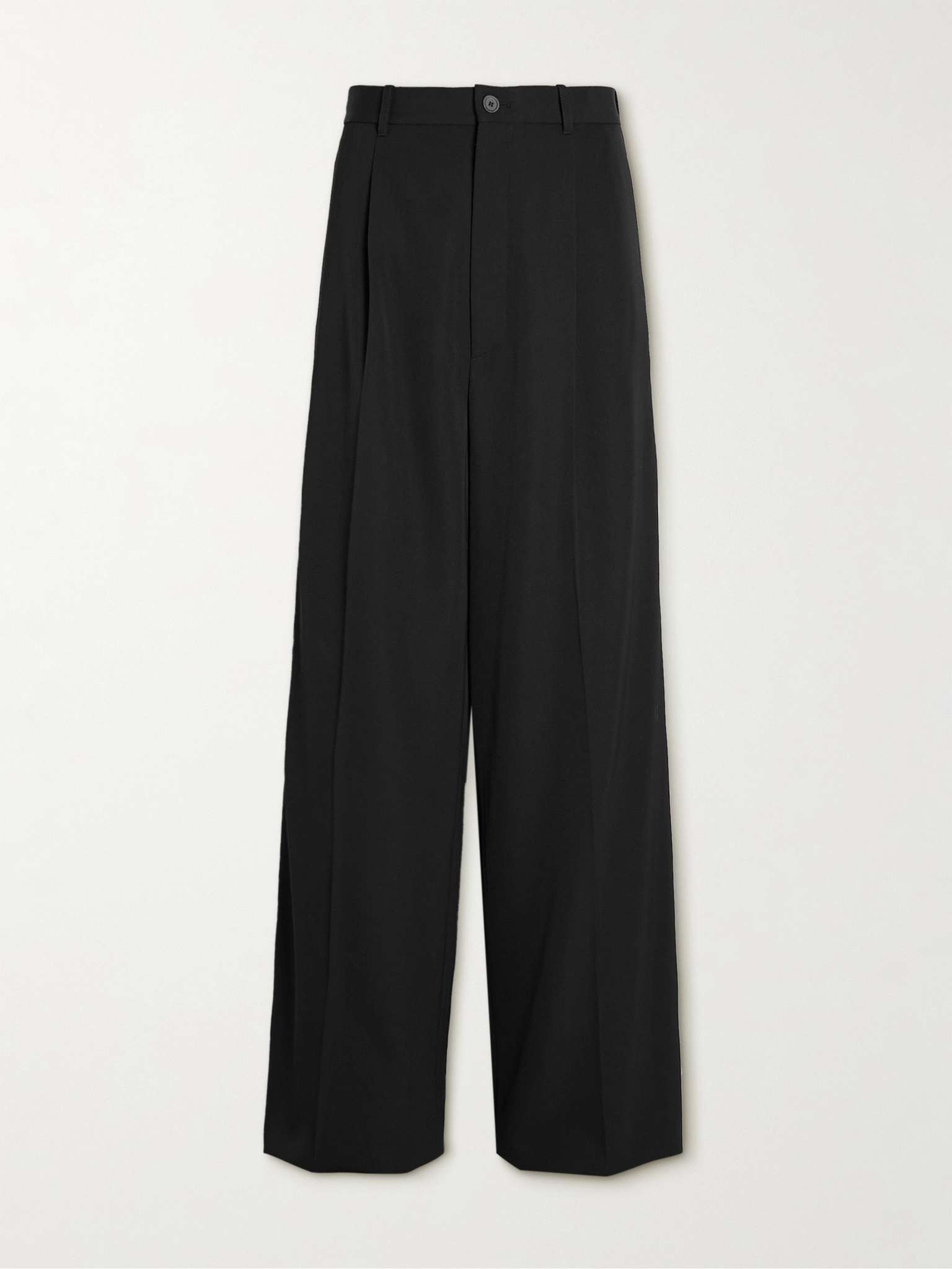 Wide-Leg Wool Trousers - 1