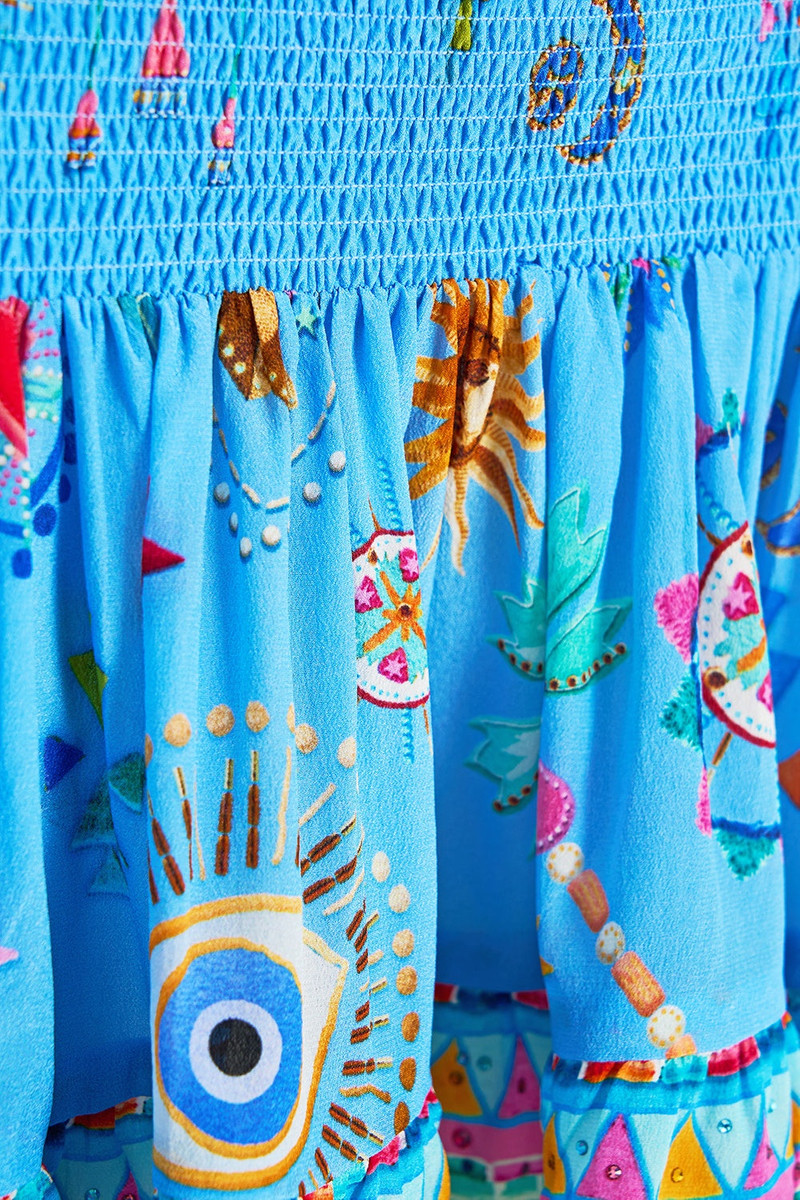 SHORT SHIRRED SKIRT 6