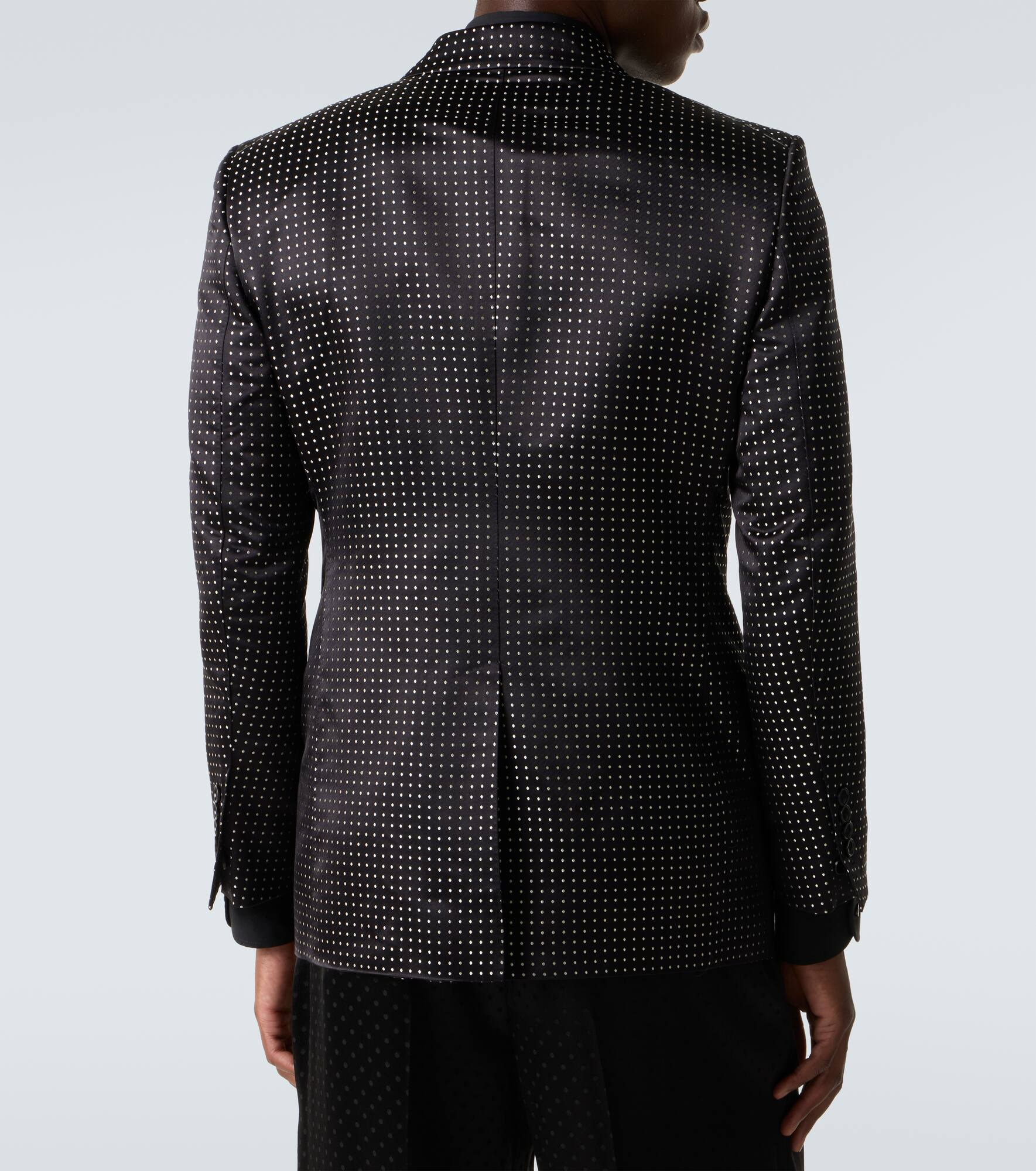 Polka-dot silk suit jacket - 4