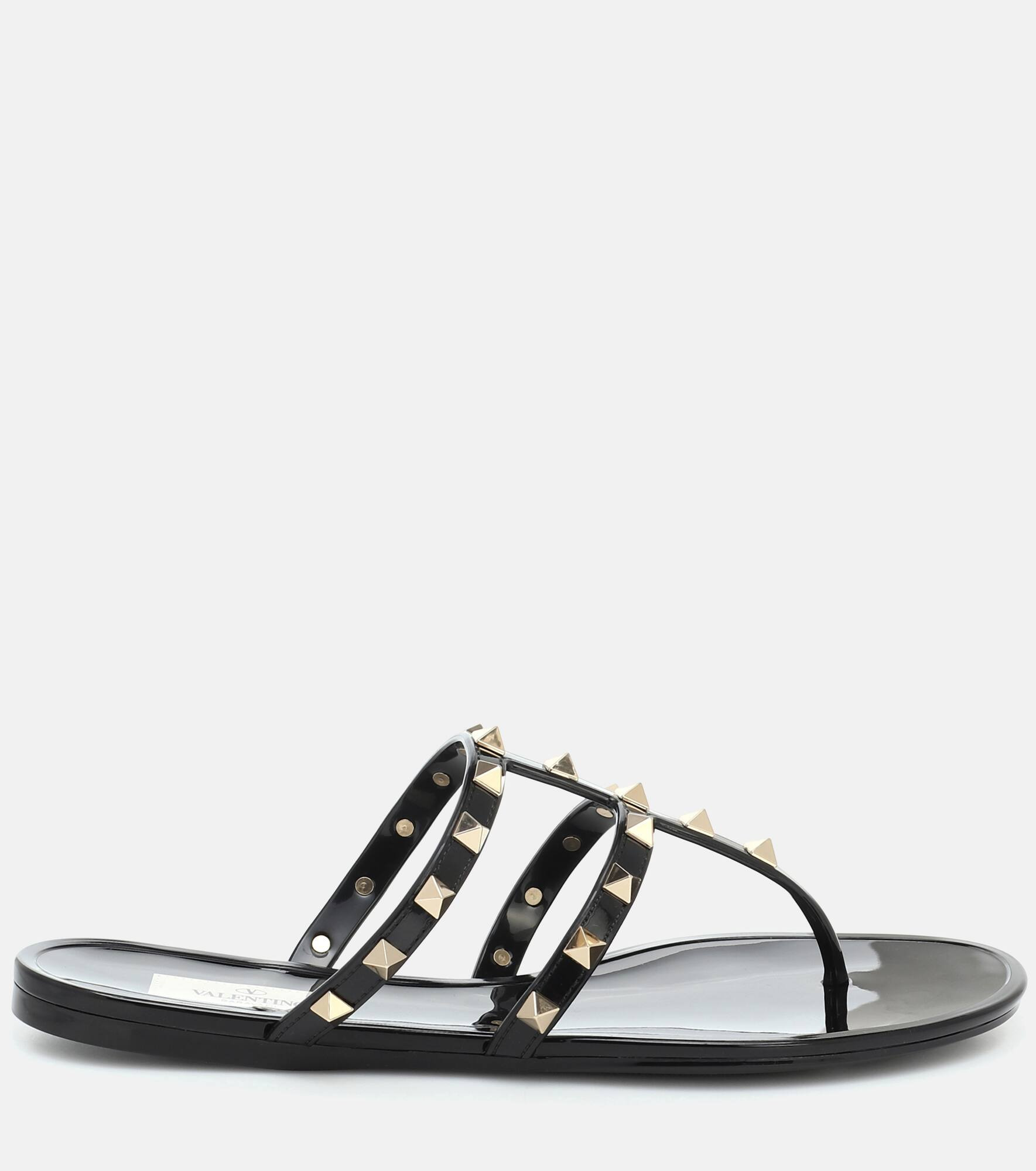 Valentino Garavani Rockstud PVC thong slides - 4