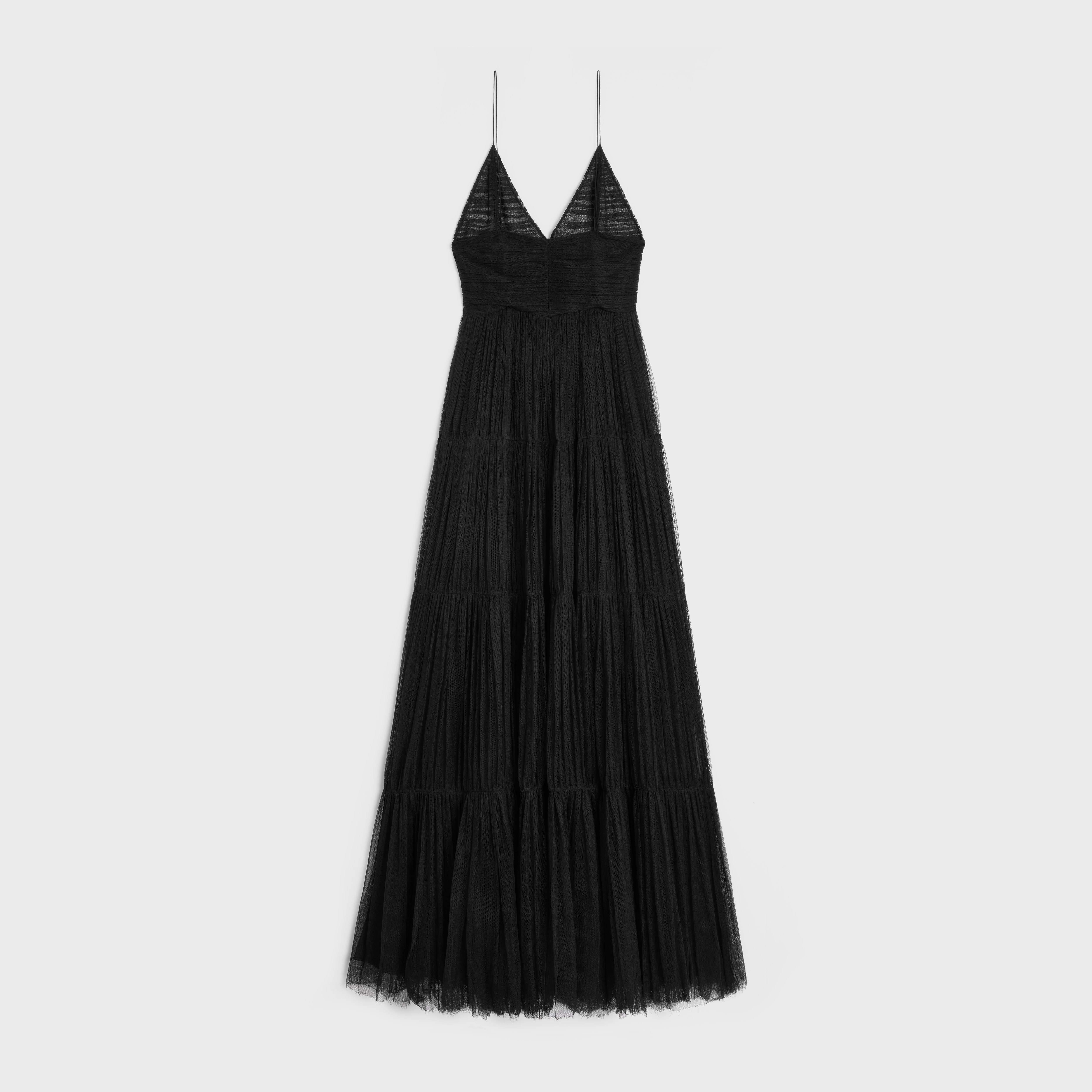 long dress in silk tulle - 2