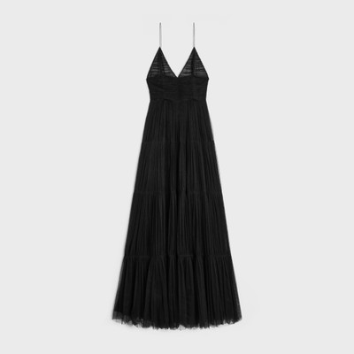 CELINE long dress in silk tulle outlook