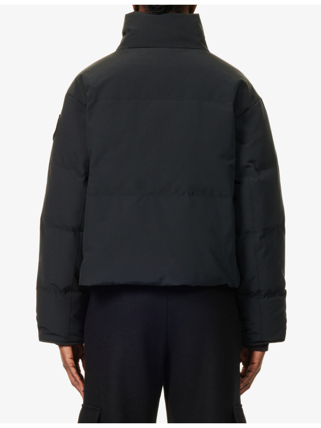 Grandview logo-patch cropped shell-down puffer jacket - 4