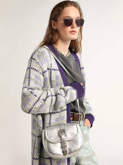 Golden Goose Small Rodeo Bag in silver laminated leather outlook