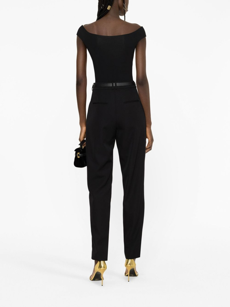 split-hem straight-leg trousers 4