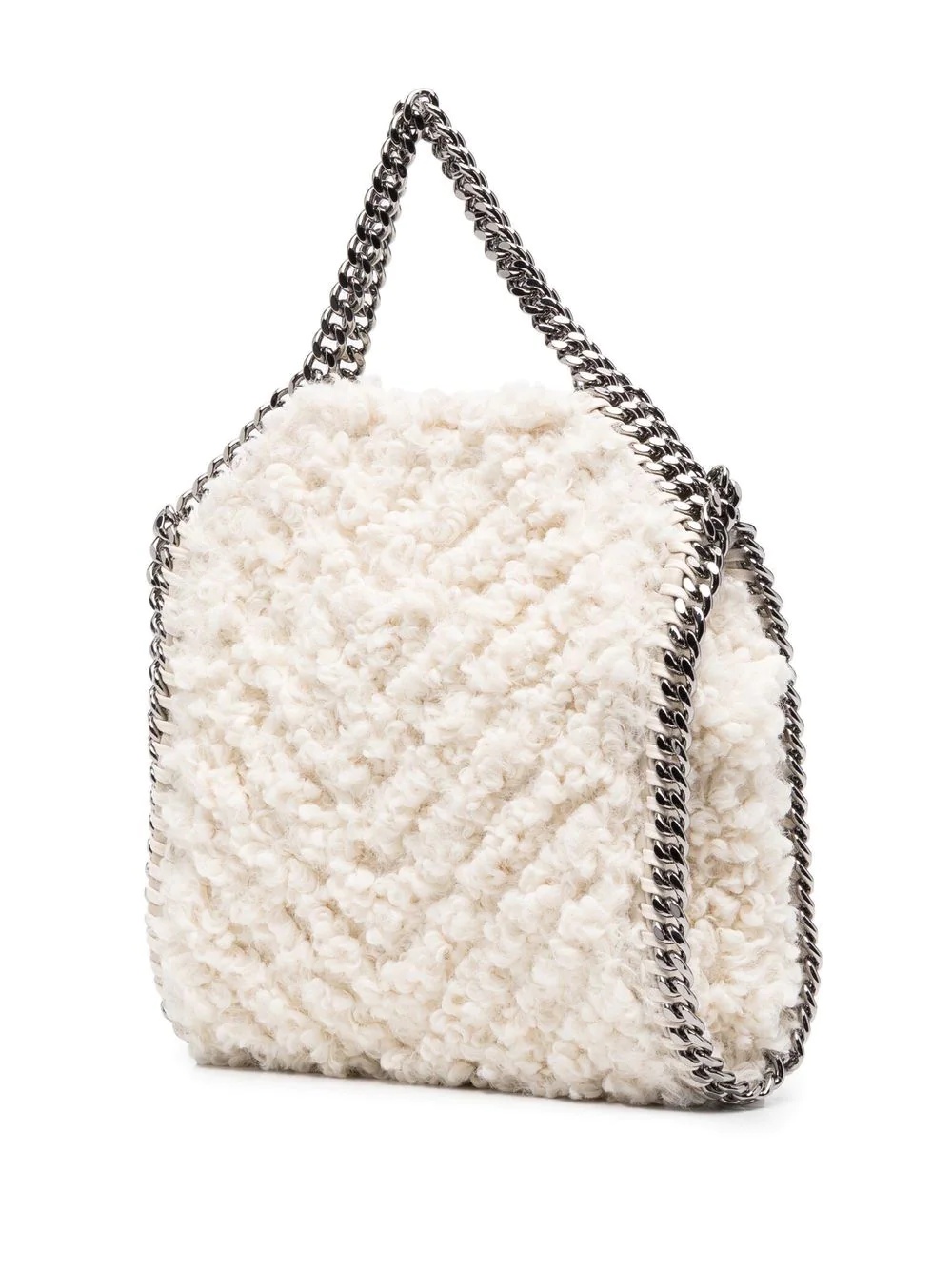 mini Falabella faux-shearling tote bag - 3