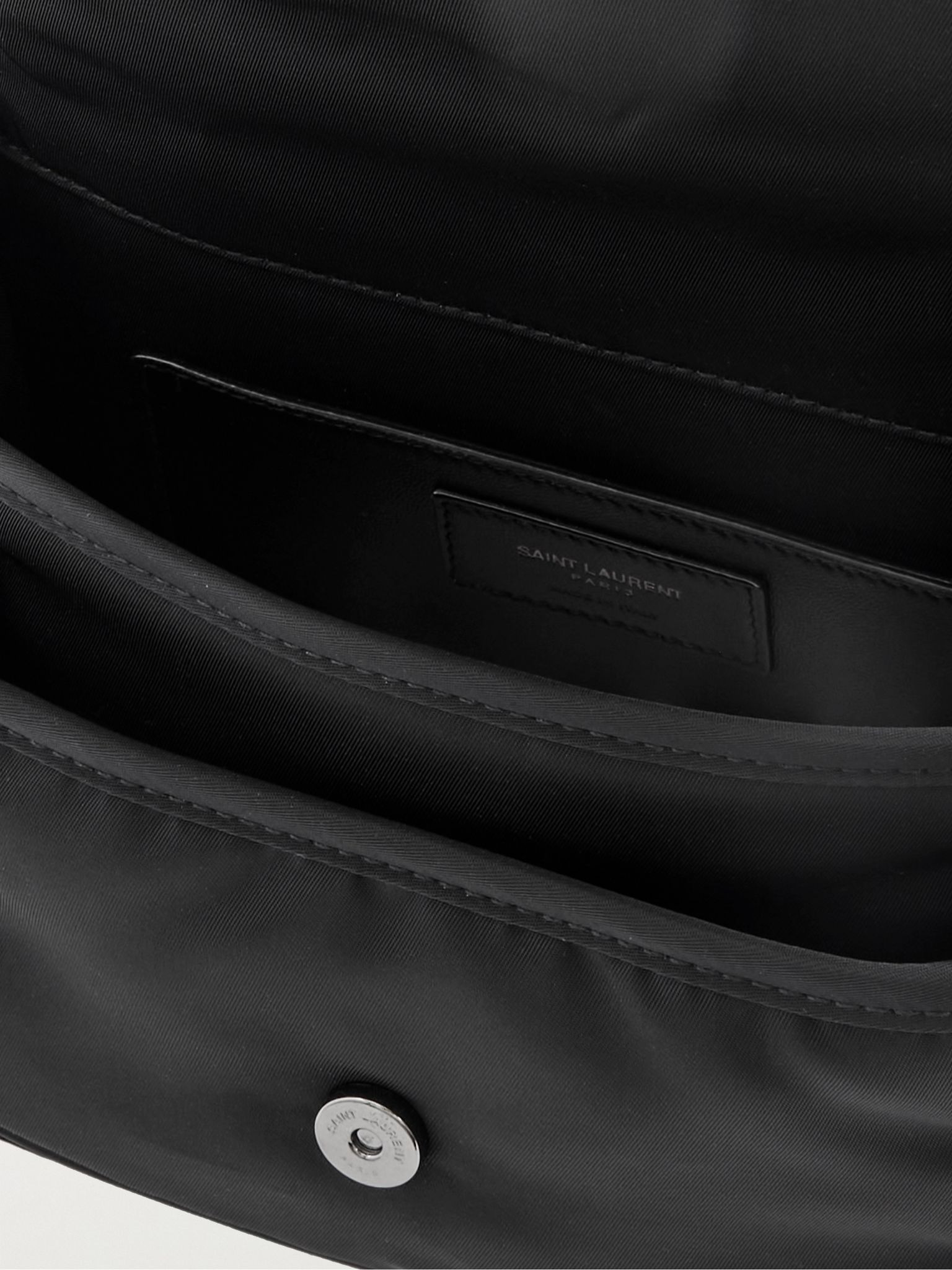 Niki Small Leather-Trimmed Shell Messenger Bag Black - 5