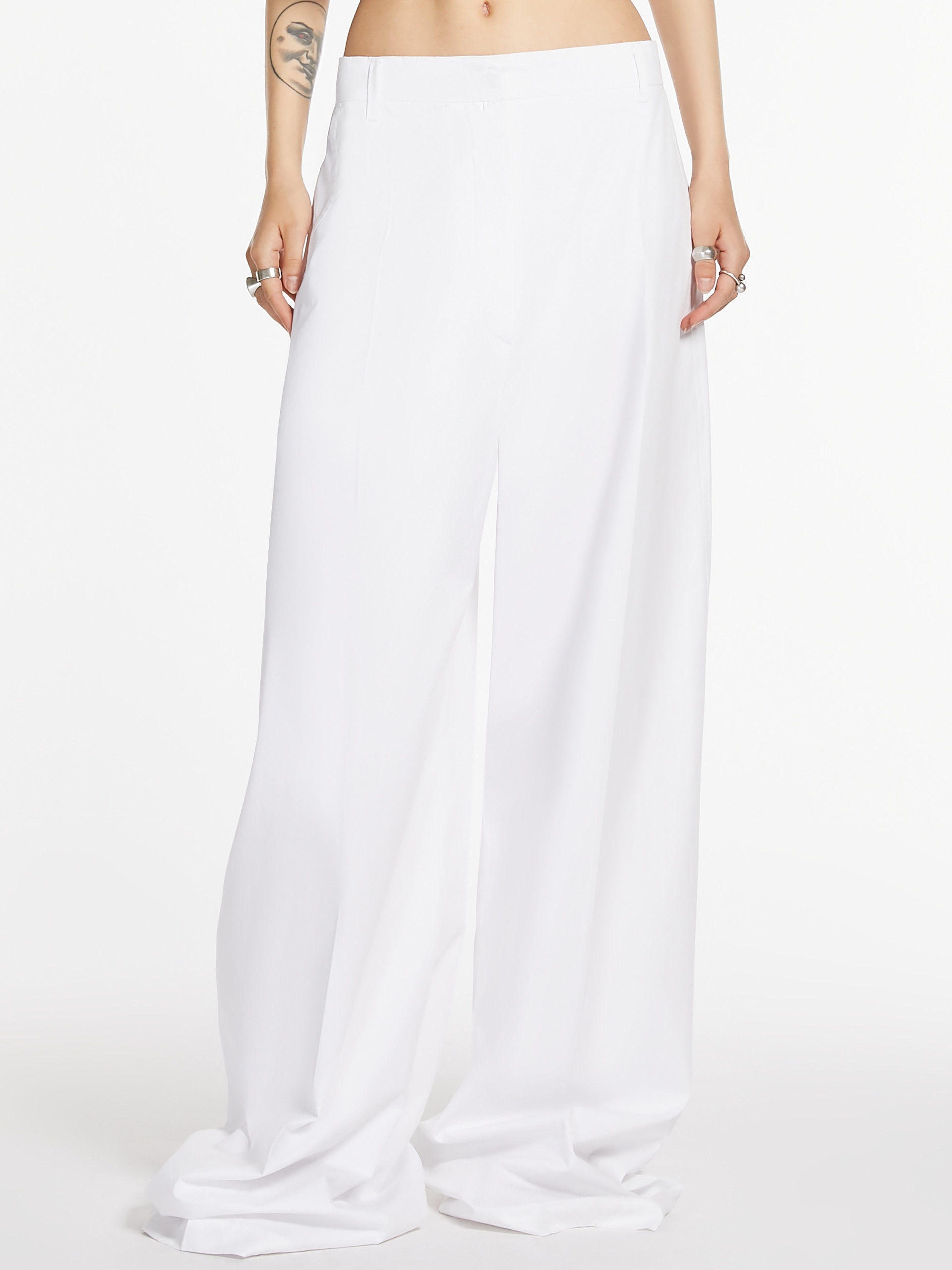 GEBE Oversized washed cotton trousers - 3