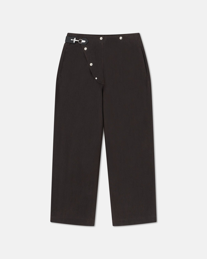 Wax Cotton and Regenerated Leather Pants 1
