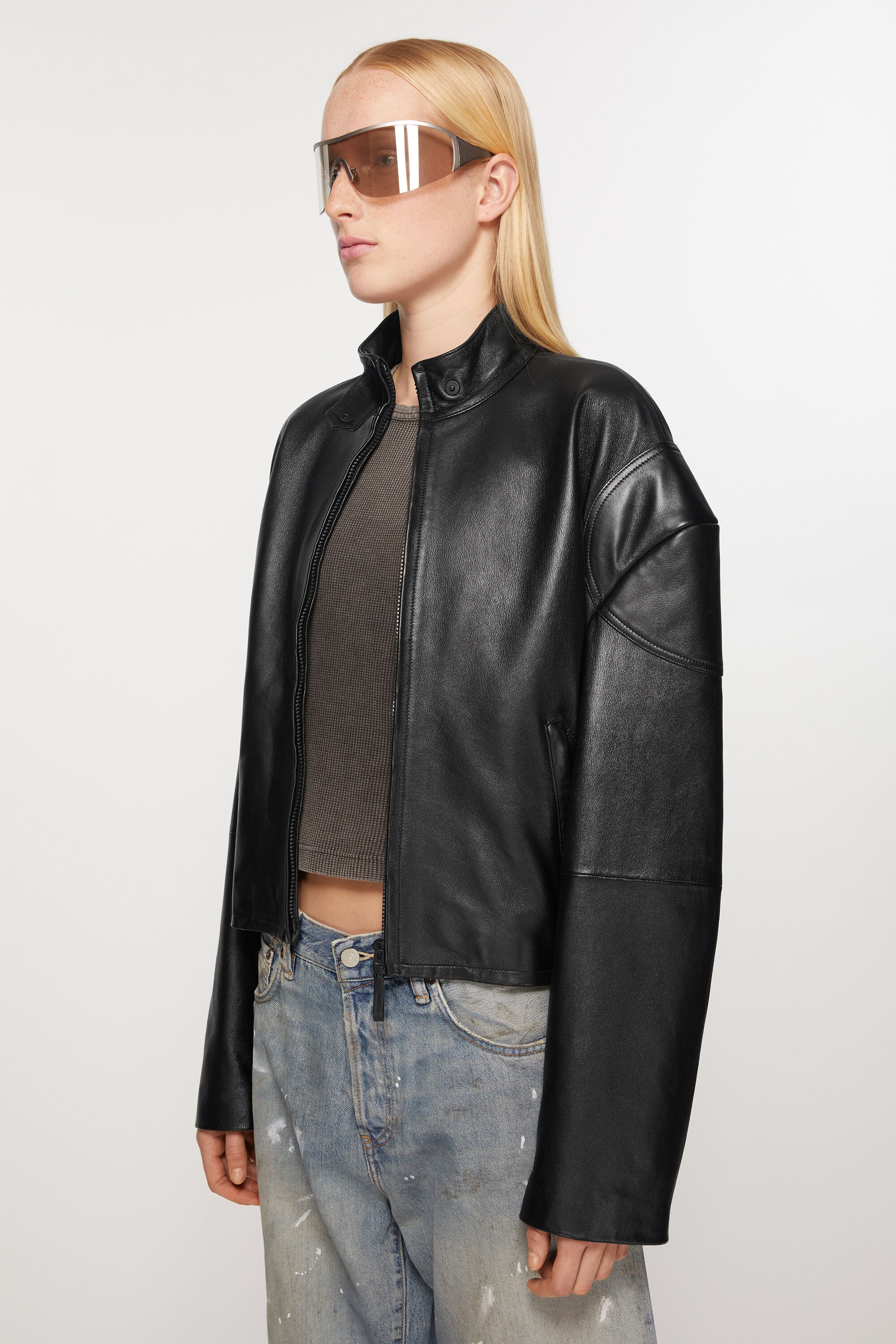 Leather jacket - Black - 3