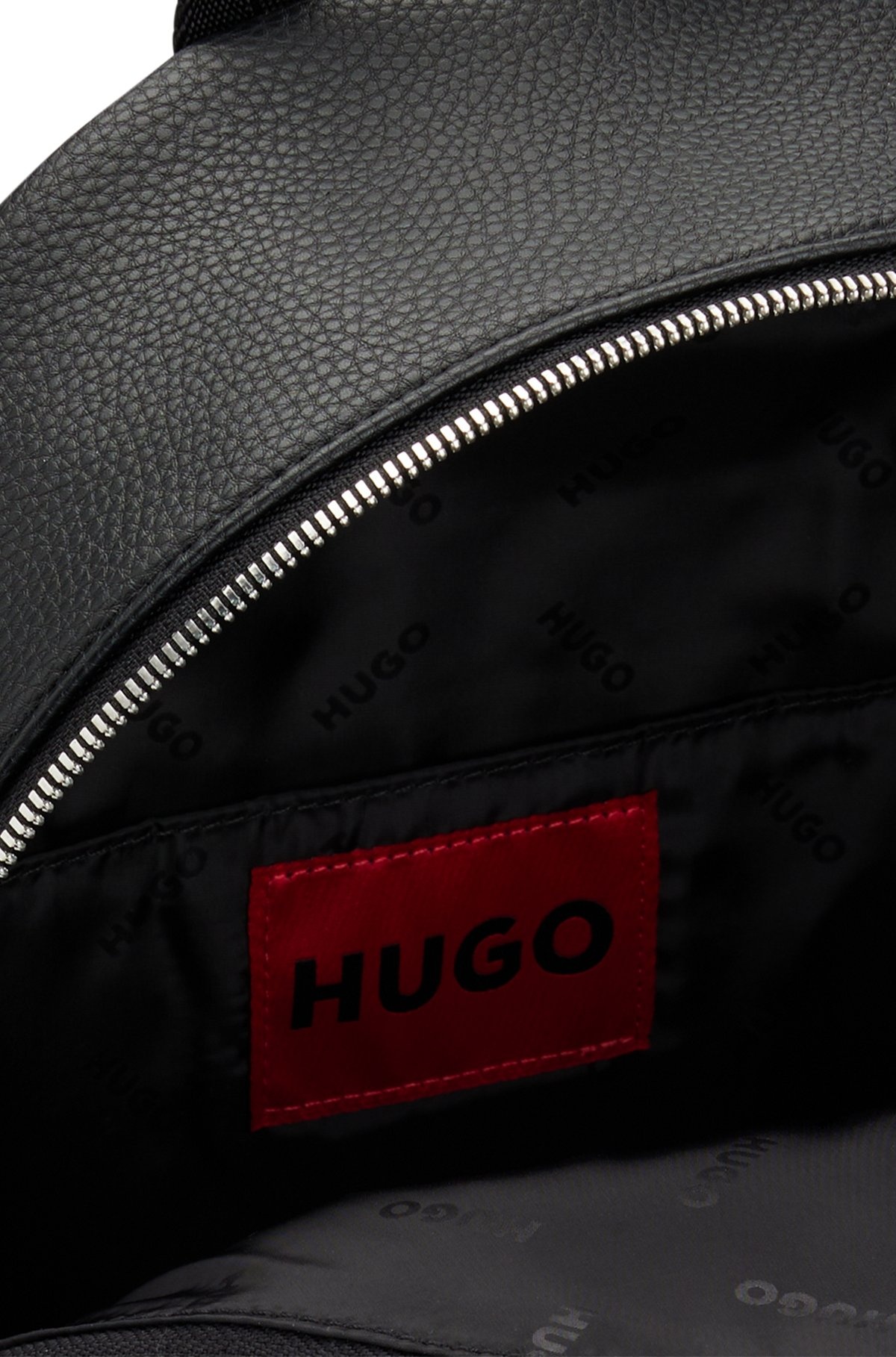 LOGO-PATCH BACKPACK IN GRAINED FAUX LEATHER - 5