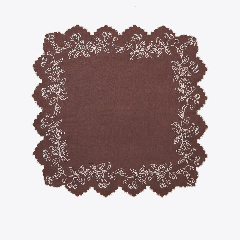 Embroidered Linen Dinner Napkin, Set Of 4 1