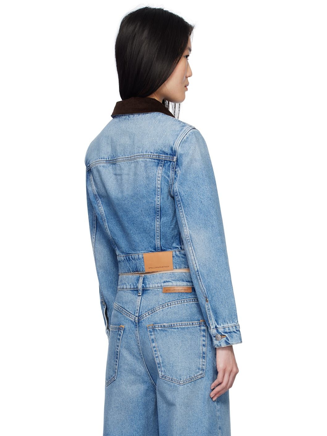 Blue Vintage Wash Denim Jacket - 3