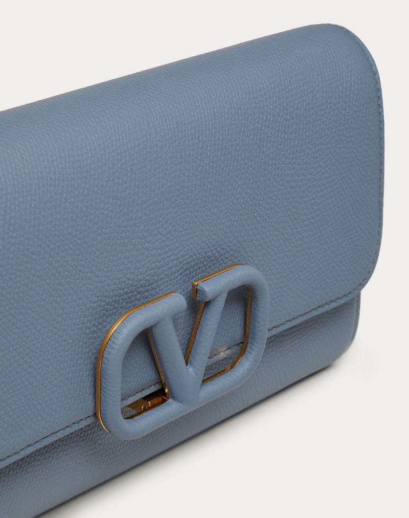 VSLING Grainy Calfskin Clutch with Shoulder Strap 5